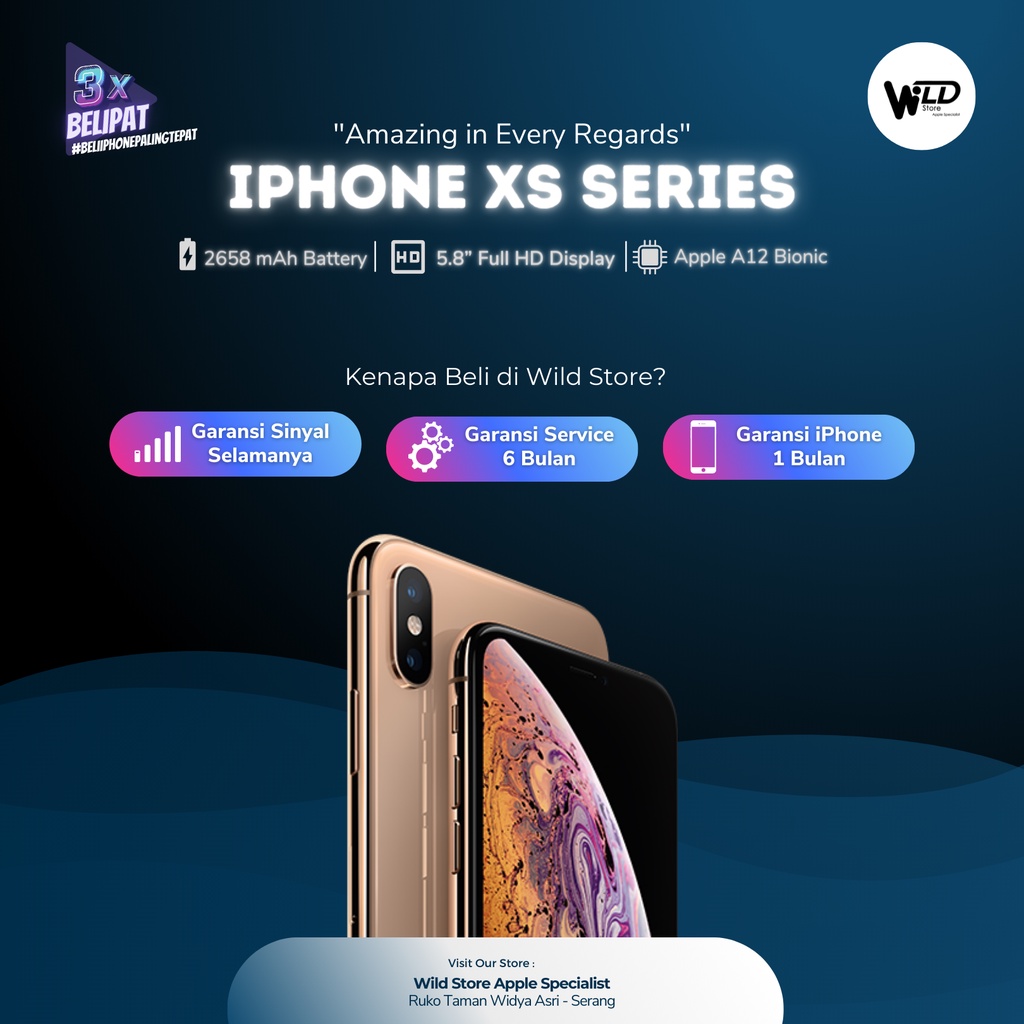 iPhone XS Max 256GB Second Original Fullset All Operator