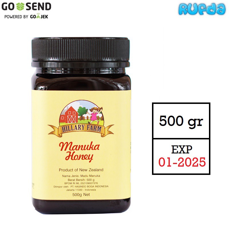 Hillary Farm Manuka Honey 500gr Madu New Zealand Asli Original