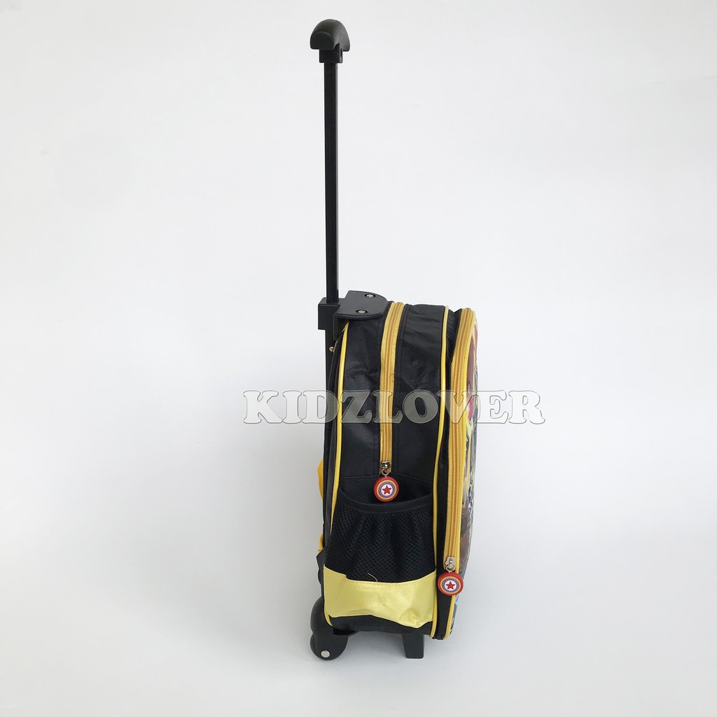 Tas 3D Timbul Koper Ransel Anak Sekolah TK/PAUD Trolley Dorong Troli