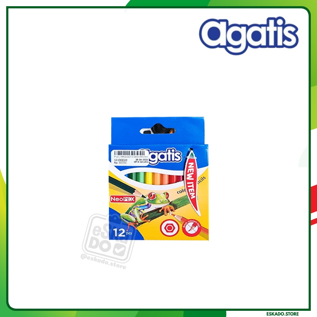 Pensil Gambar AGATIS Neopex Hexagonal 12 Warna Pendek Colour Pencils