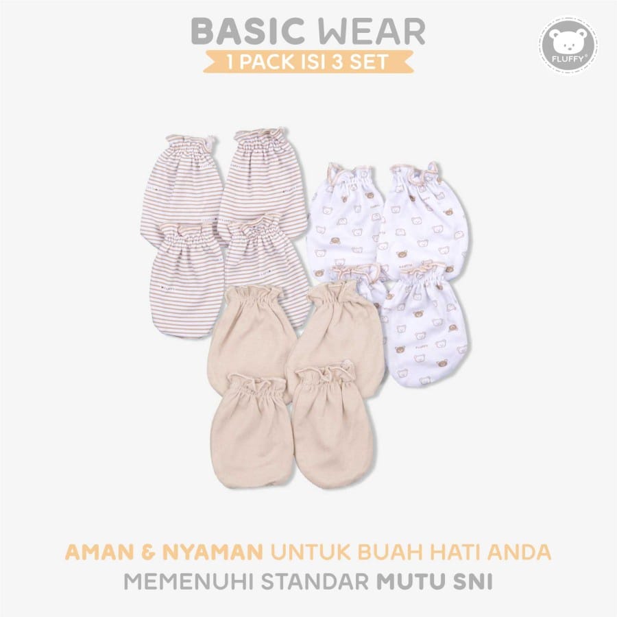 Fluffy Sarung Tangan &amp; Sarung Kaki Karet 6 Pcs (FY-MSSTK/6)