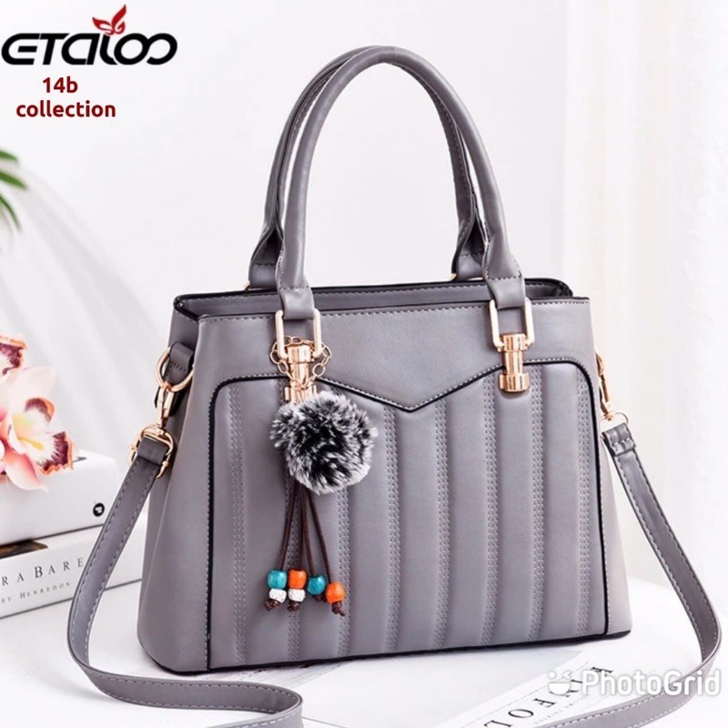 tas selempang wanita tas jinjing LITA bags tas batam top handle plus pompom shoulder bags kondangan