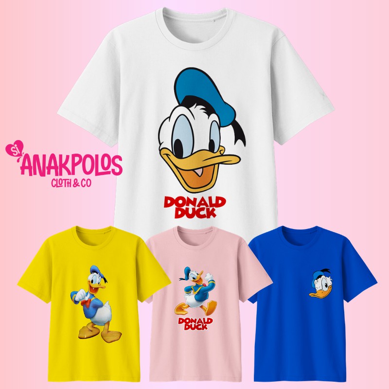 Baju Kaos Donal Bebek Untuk Bayi Anak Dan Dewasa Katun 30s Combed Sianakpolos Shopee Indonesia