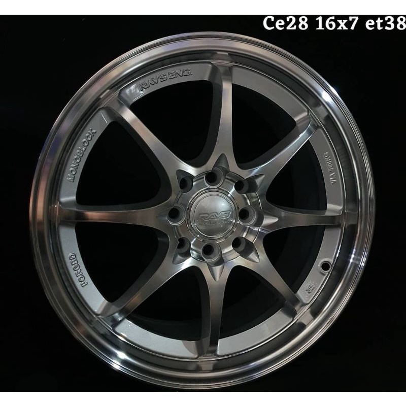 Velg volk rays ce28 r16 polish velg racing volk rays ce28 ring 16 polish