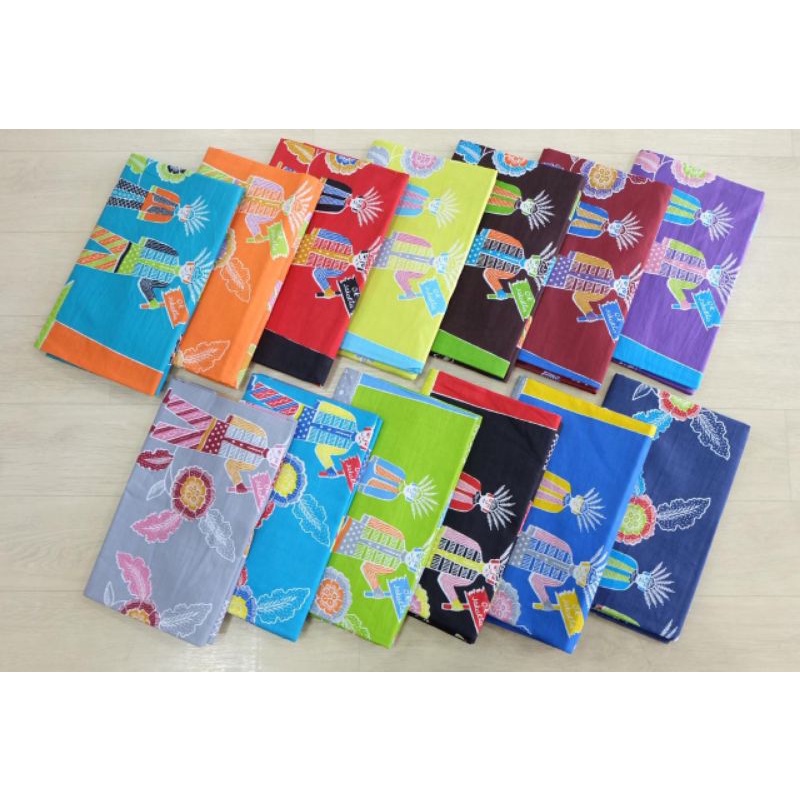 Kain batik katun motif ondel ondel