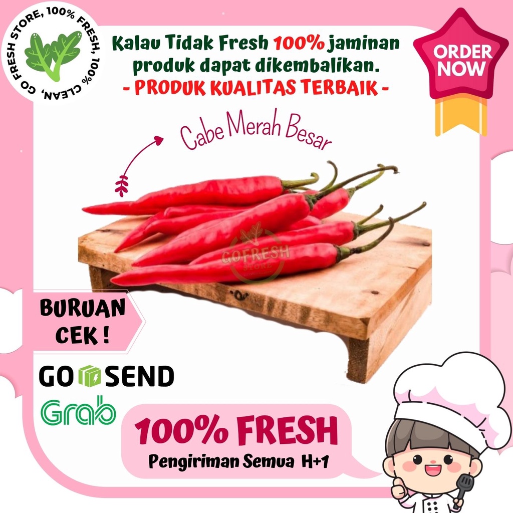 

CABE MERAH BESAR SAYURAN SEGAR LOMBOK MERAH MURAH 500 GRAM