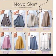 NOVA SKIRT ROK PAYUNG PANJANG MUSLIM BISA BIG SIZE