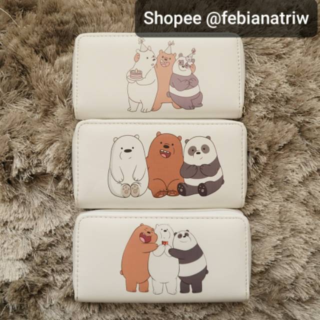 Dompet panjang wanita we bare bears 3 characters lucu