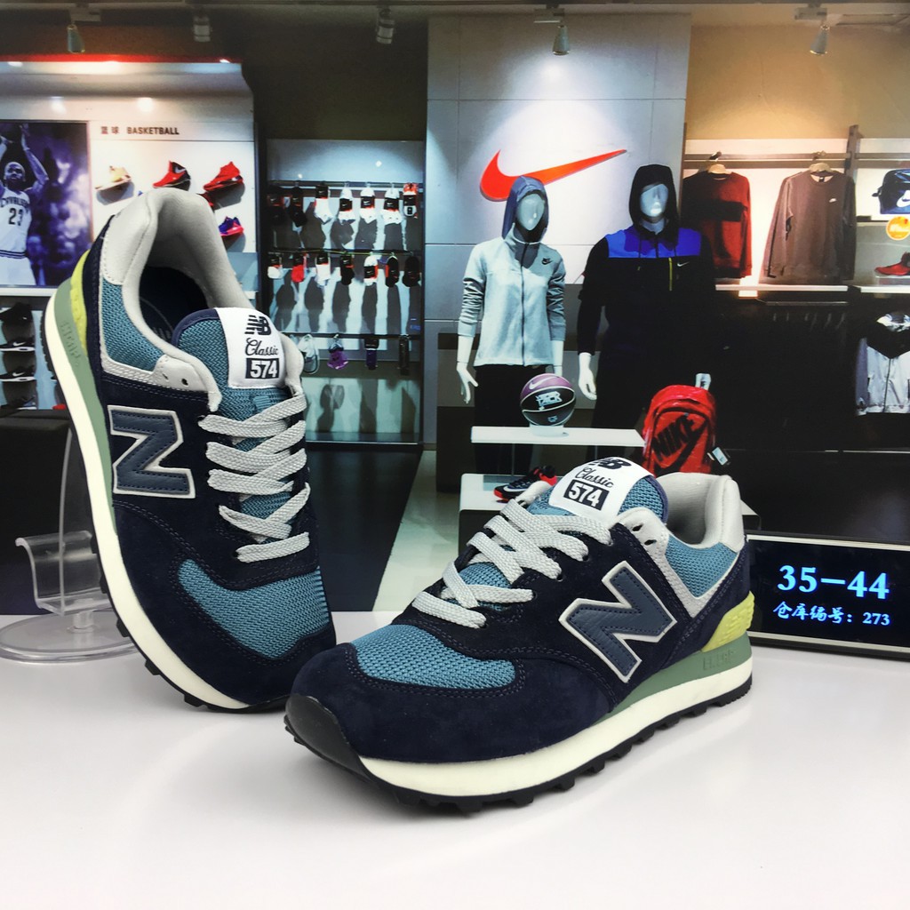 Sepatu Sneakers Desain New Balance nb574 Breathable Warna Biru Navy
