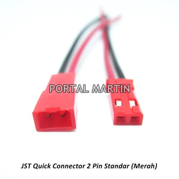 JST Quick Connector 2 Pin Merah Konektor Sambung Kabel 2 pin