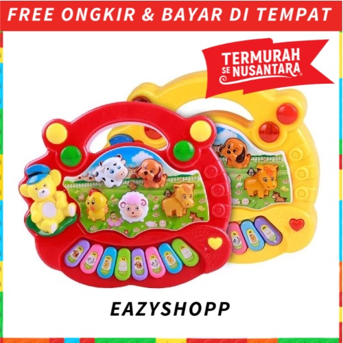Kado Mainan Anak Bayi Edukasi Laki Laki Perempuan Piano 1 2 3 Bulan