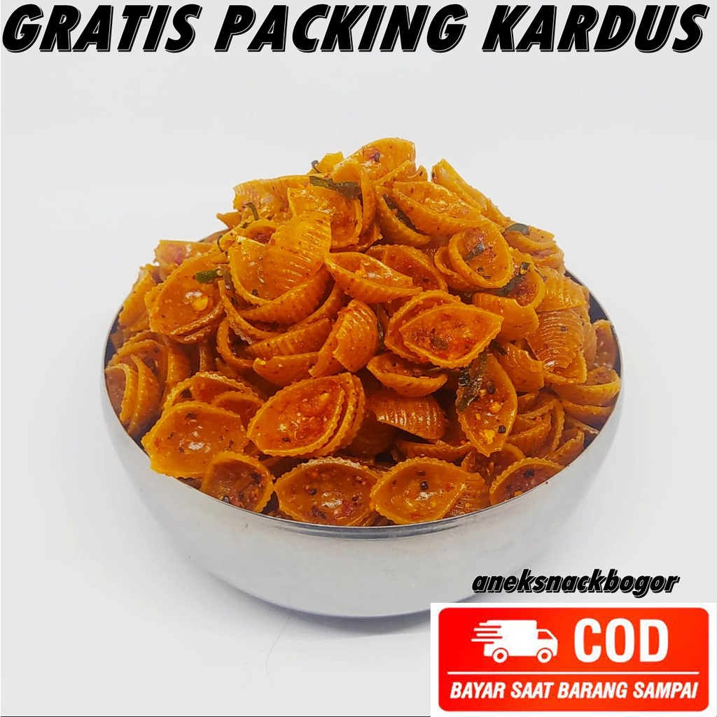 

BISA COD Snack kiloan MAKARONI KEONG KERANG EXTRA PEDAS 250 gram | MAKANAN RINGAN CEMILAN JAJANAN