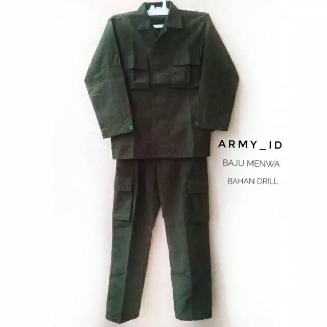 Baju pdl menwa hijau army