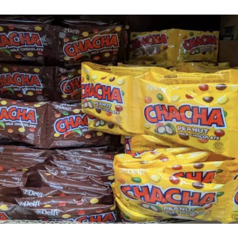 DELFI CHA CHA / CHA-CHA RENCENG MILK - PEANUT 7 GRAM ( 1 RENCENG / 30 PC )