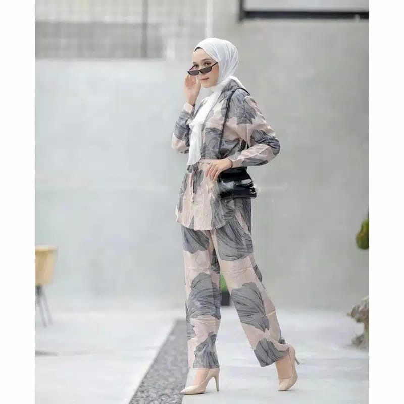 One set Rayon Premium Setelan Piyama Motif Terbaru-Dauny Set