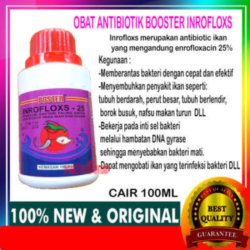 Jual Obat Antibiotik Ikan Boster Inrofloxs 25 Shopee Indonesia