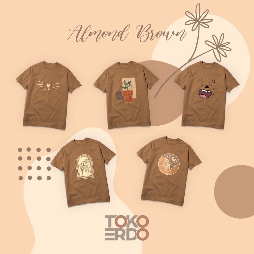 KAOS KEKINIAN / TUMBLR SHIRT / KAOS DISTRO *almond brown*