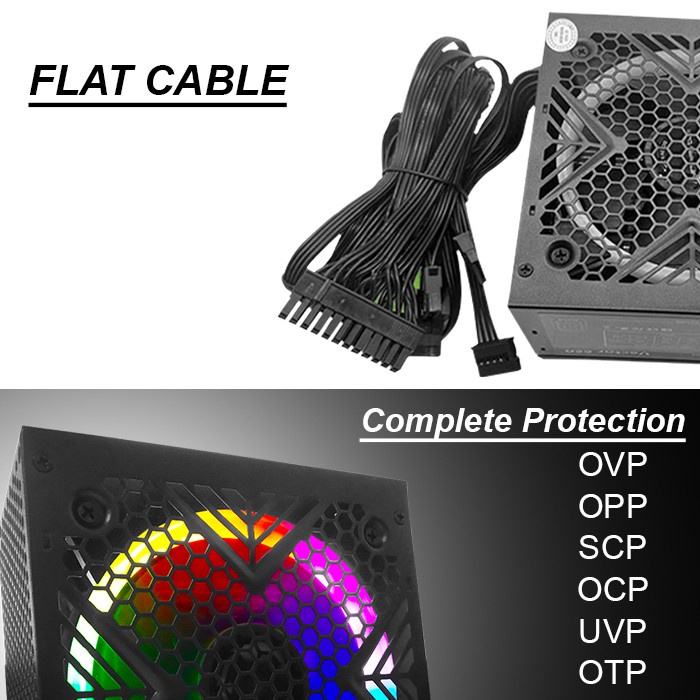 Power Supply 650W 3Power Up VECTOR 650 80+ BRONZE 8 PIN / PSU 650w