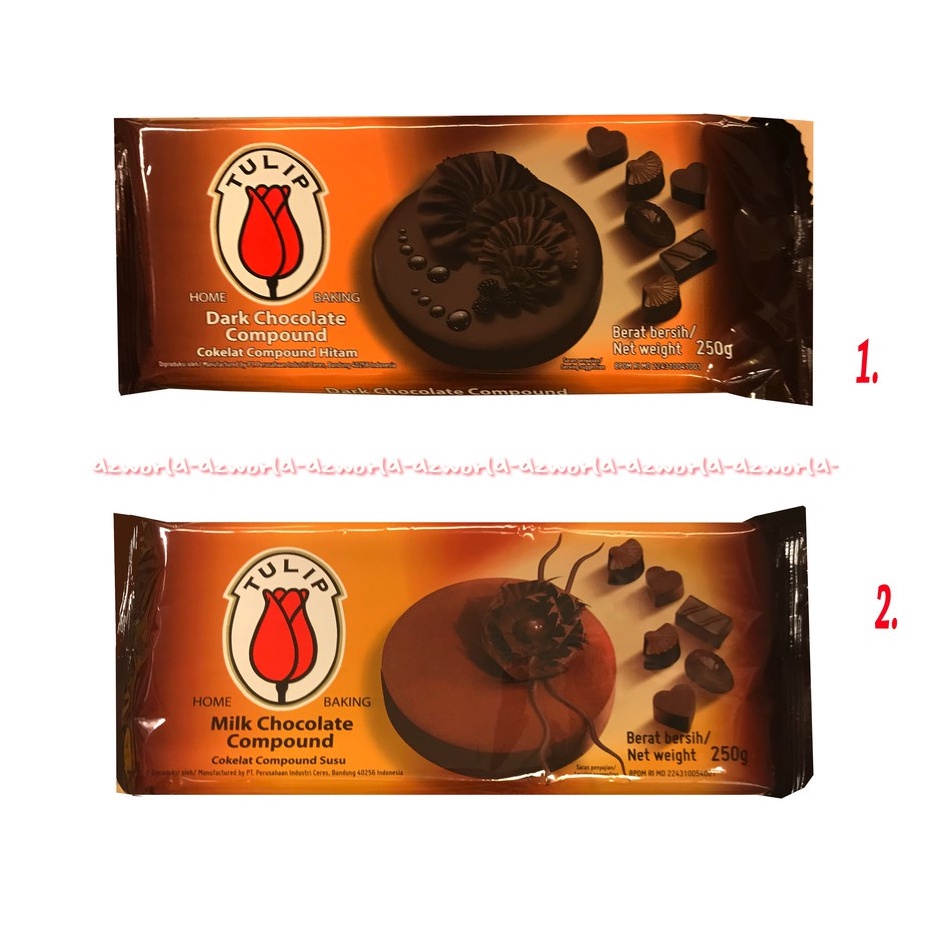 

Coklat Tulip Compound 250 gram (DARK, MILK,WHITE)