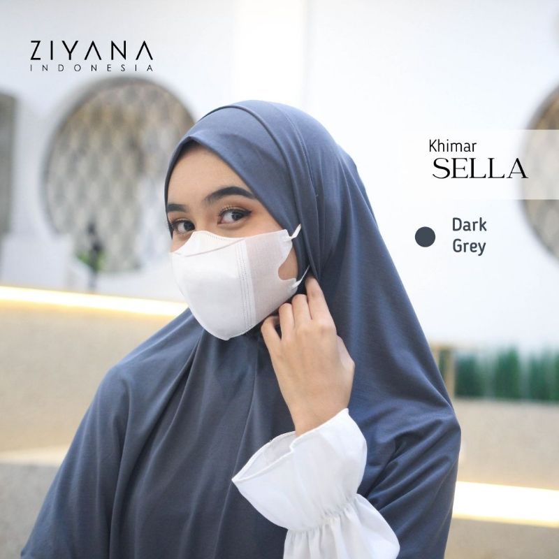 HIJAB - HIJAB KHIMAR - DARK GREY - ZIYANA HIJAB