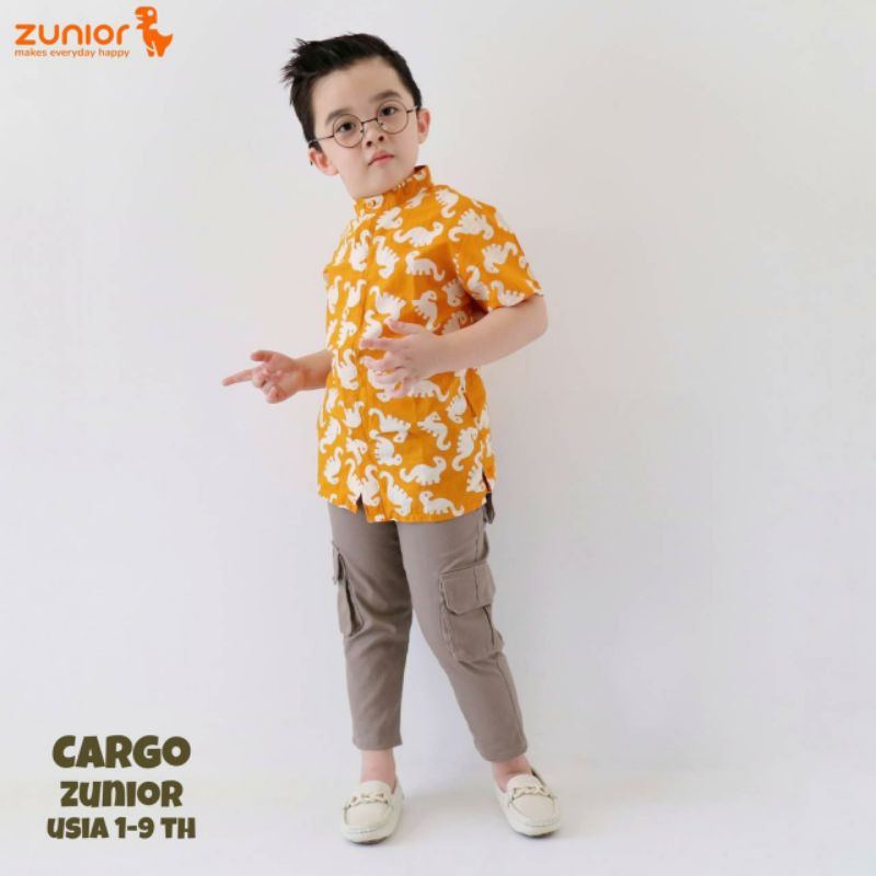 Cargo Anak Zunior Premium Khaki