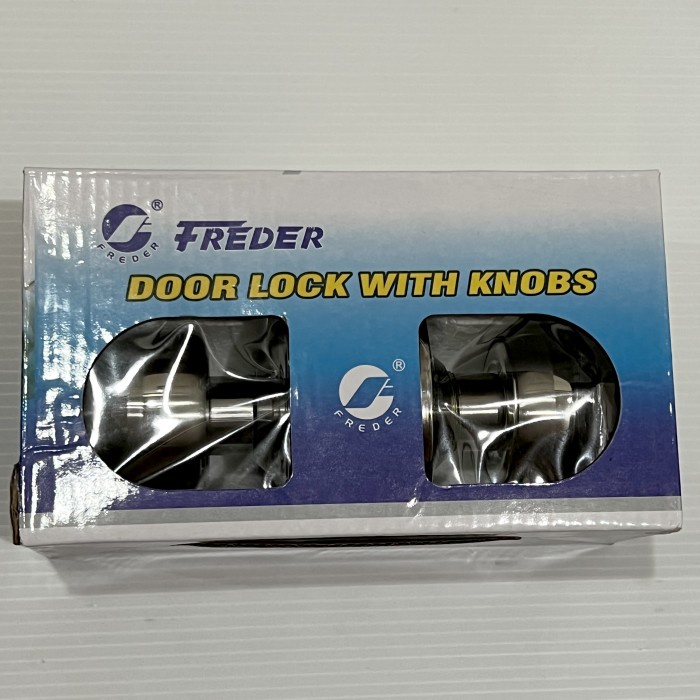 Kunci Bulat Knob Handle Gagang Pintu Kamar Mandi Knop Set FREDER