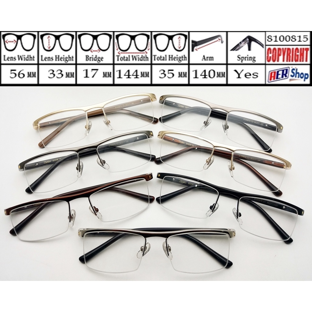 8100815. Kacamata minus half frame premium unisex frame kacamata super sporty