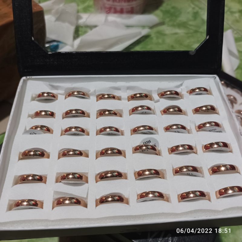 CINCIN OVAL ROSE GOLD 4 MM (JUAL PER BOX)