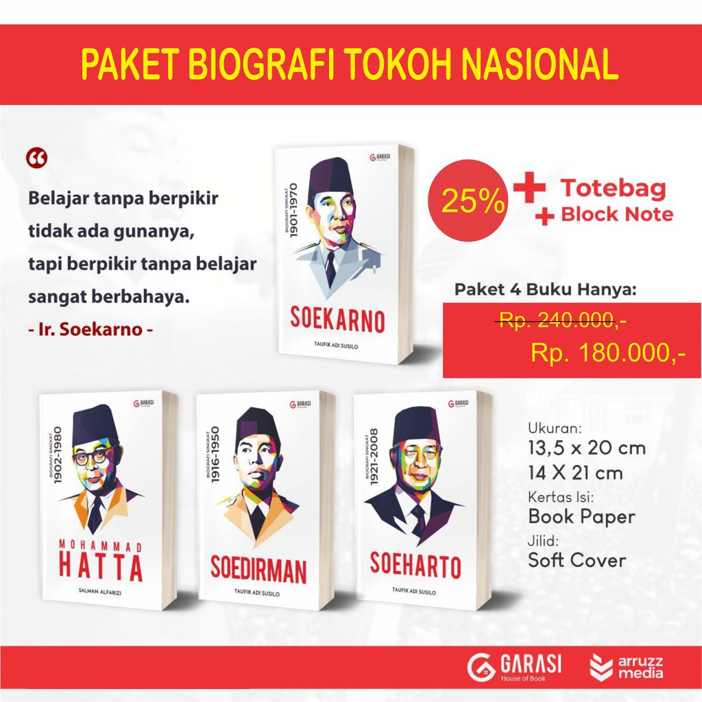 

Paket Buku Biografi Tokoh Nasional (Free Tottebag&Blocknote)