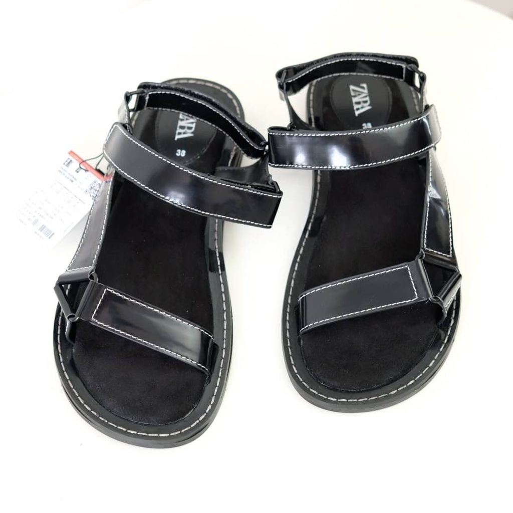 [7.7 Boombastis Sale⚡] - SANDAL WANITA ZS375 FLAT SANDALS PREMIUM IMPORT