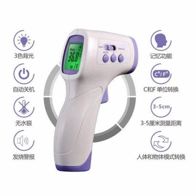 Thermometer Infrared Non Contact Thermomoter Tanpa Kontak Model Pistor Dahi Cek Suhu