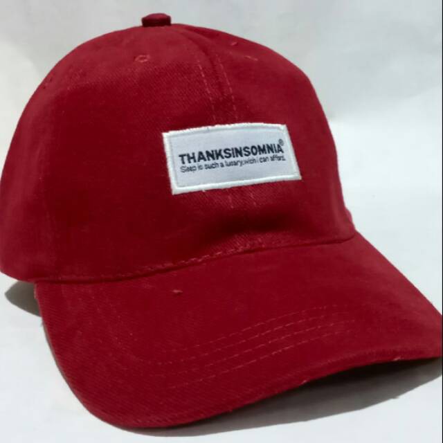 Polo Cap Hat Thanksinsomnia / Topi Casual Thanksinsomnia Pria Wanita Remaja Hingga Dewasa