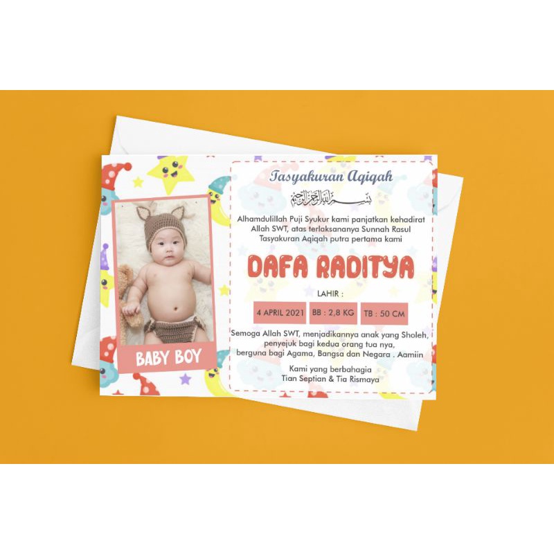 

KARTU SYUKURAN AQIQAH/SETIKER AQIQAH/KARTU AQIQAH DISEN TERBARU