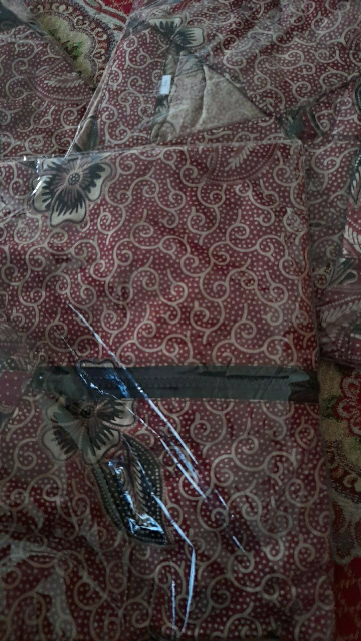Couple Tunik,kemeja Batik Lengan Panjang Zipper Depan