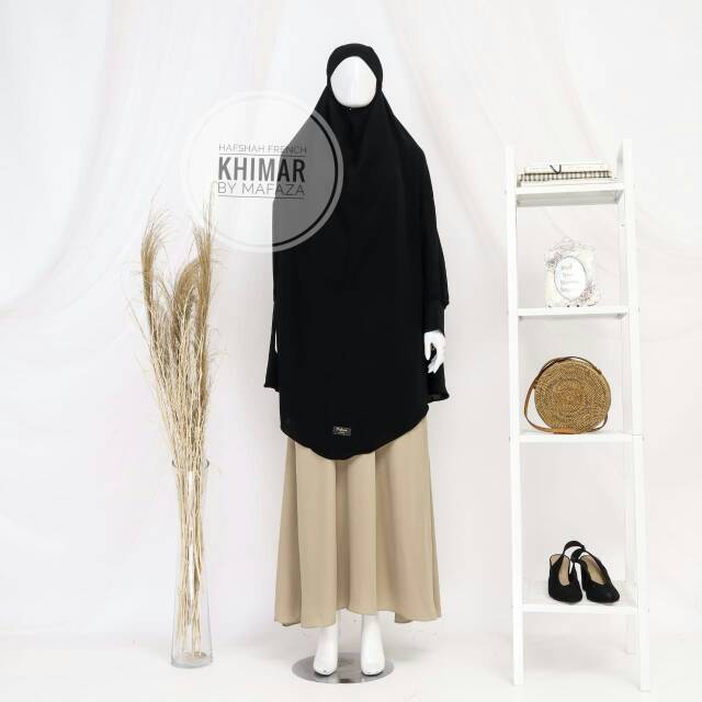 HAFSHAH FRENCH KHIMAR LENGAN ZIPPER