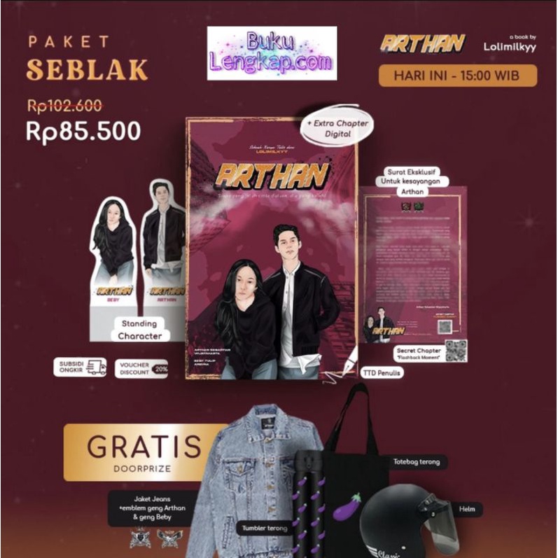 buku novel Arthan - Lolimilkyy original