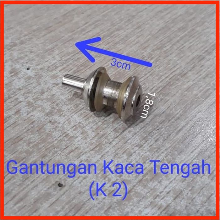 Bracket Rak Ambalan Gantungan Kaca TENGAH K2 / Kawat Seling Sling Baja