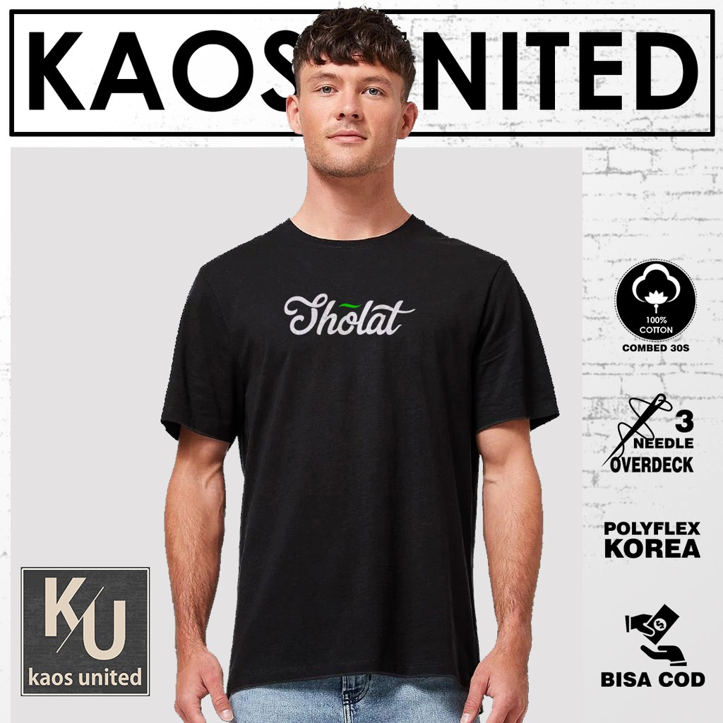 KAOS DAKWAH - KAOS DISTRO MUSLIM - SHOLAT / KAOS ISLAMI / KAOS DISTRO ISLAMI COTTON COMBED 30S