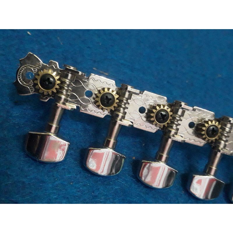 Driyer Tuning peg Pemutar Senar Gitar Akustik Model Renteng stainless chrome