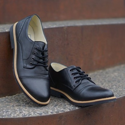 HAWKIN BLACK |ManNeedMe x Monday| Sepatu Oxford Pria | Pantofel Formal ORIGINAL