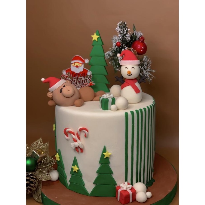 

FONDANT XMAS CAKE | KADO XMAS | PARCEL PARSEL MURAH | HAMPERS NATAL DF161DSD