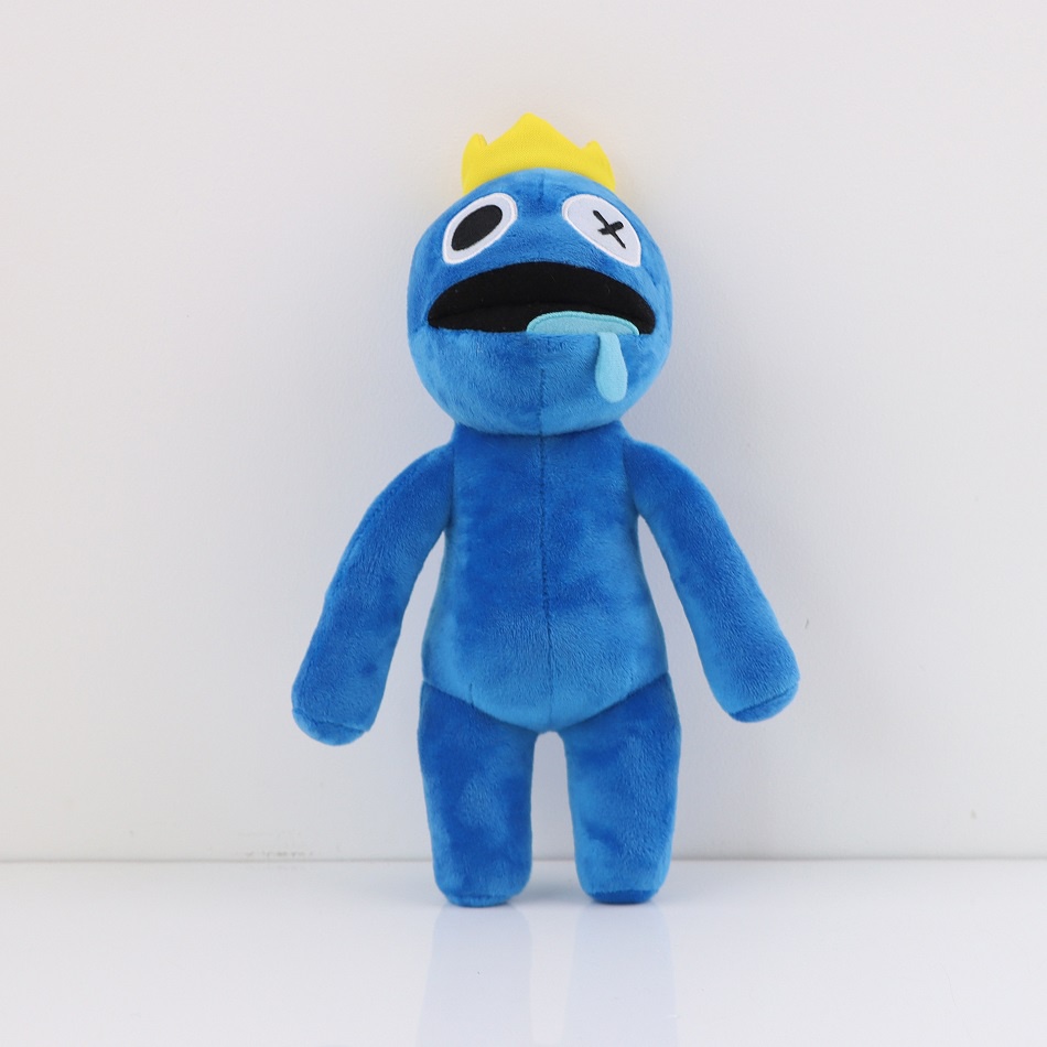 Rainbow Friends Mainan Boneka Stuffed Plush Karakter Kartun Blue Monster Untuk Hadiah Fans