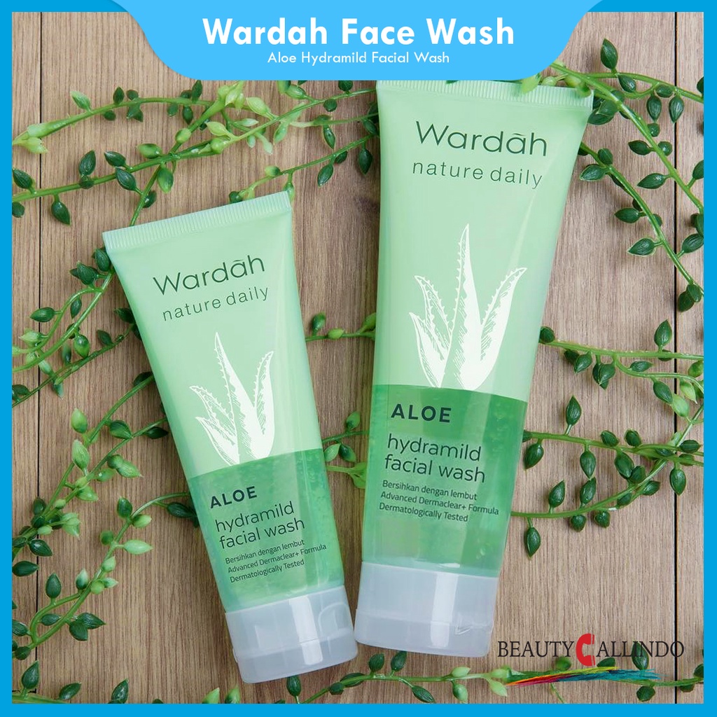 Wardah Nature Daily Aloe Hydramild Facial Wash Sabun Wajah 60ml &amp; 100ml