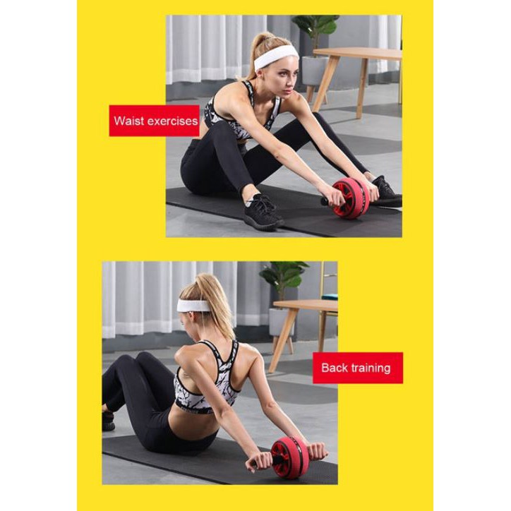 Loogdeel Wheel Sport/Alat Gym Fitness Abdominal Exercise Roller/ H PRO - Putih