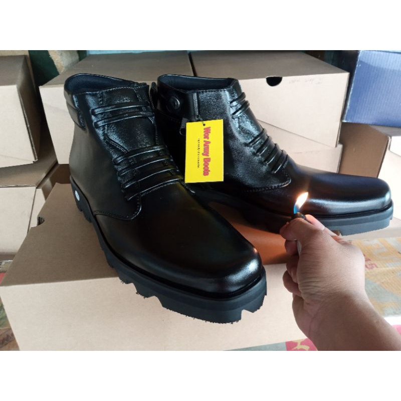 Sepatu PDH Dinas Terbaru PDH Radial Kulit Sapi dob  size 39 sampai 47 by Wor Army Boots