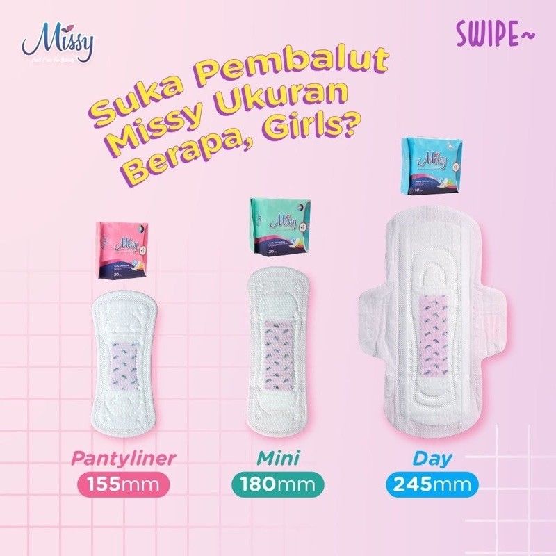 Missy Pembalut Wanita/Pembalut Missy Pantyliner