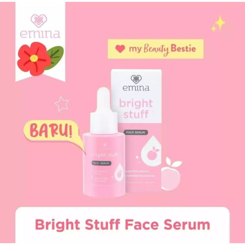 Serum Emina Bright Stuff Face Serum Pemutih Wajah Glowing 30 ml