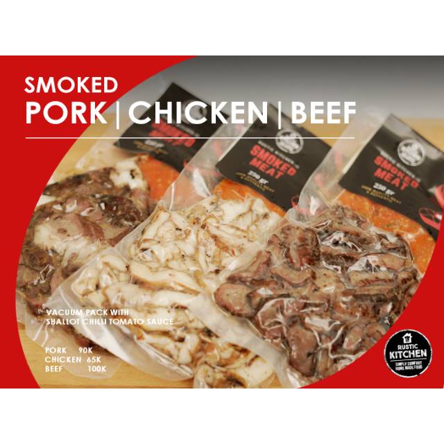 

Daging asap / smoked meat 250 gr ayam sapi dan babi