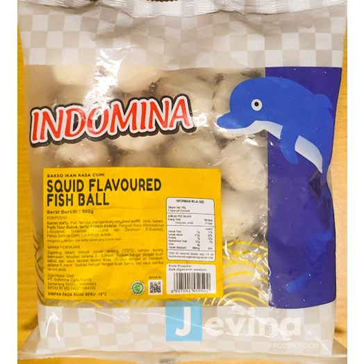 

Indomina Squid Flavoured Fishball 500g (Bakso Ikan Rasa Cumi)