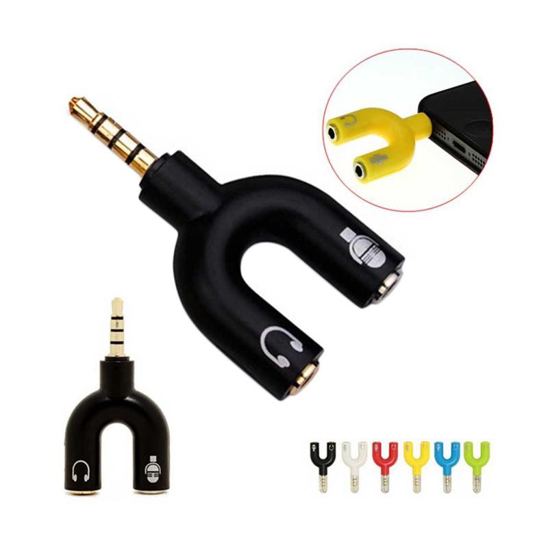 SPLITTER MIC SPLITTER AUDIO SHAPE 3.5mm HEADPHONE MIC